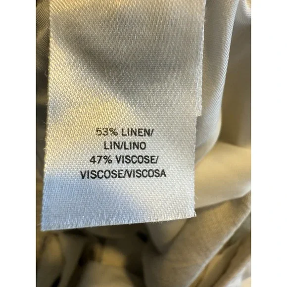 KENNETH COLE-NWT-Men's Natural Linen Blend Cargo Drawstring Shorts-Size XL - Picture 6 of 8